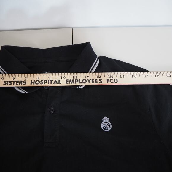 Real Madrid Club Football Men's XL Black Polo Officially Licensed Product - Picture 6 of 11